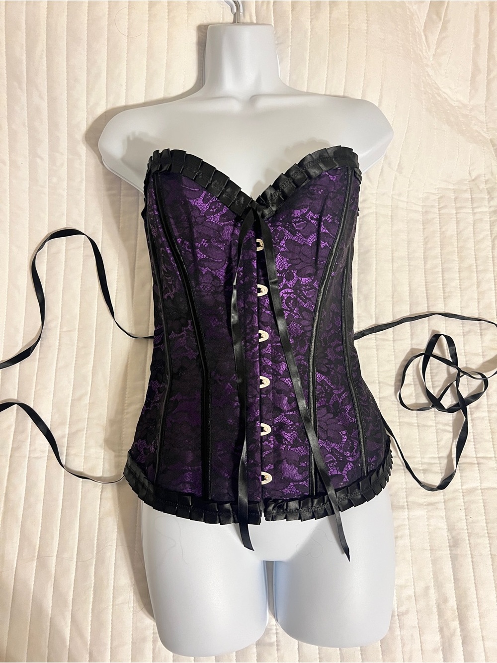 Purple Lace grunge Corset Top - Women Intimates